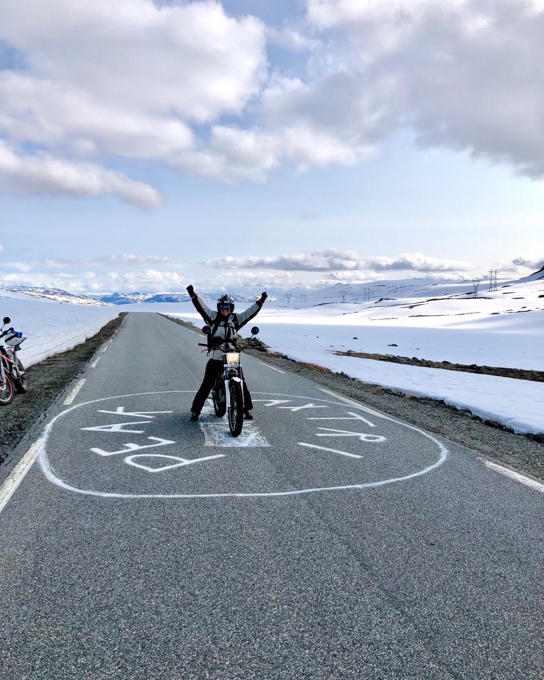 Mit den Mopeds über den Auerlandsfjellet, bei flauschigen 2 Grad